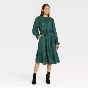 Green Long Sleeve Dress